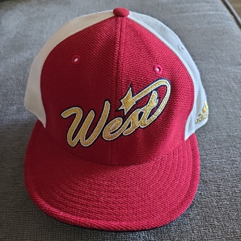 Adidas Red and White West Cap